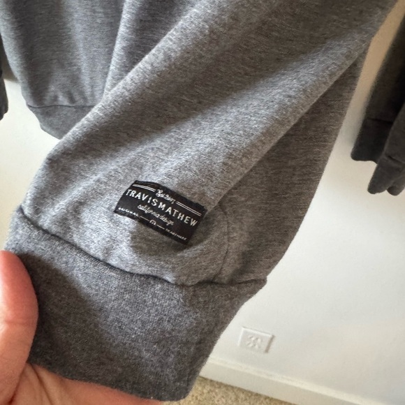 Travis Mathew Gray Men's Pullover Quarter Zip Shirt - Picture 4 of 8